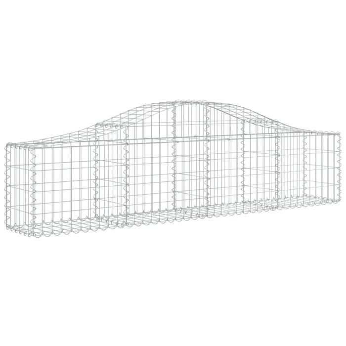 Cesti Gabbioni ad Arco 6 pz 200x30x40/60 cm Ferro Zincato - immagine 3