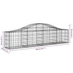 Cesti Gabbioni ad Arco 6 pz 200x30x40/60 cm Ferro Zincato - immagine 5