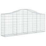 Cesti Gabbioni ad Arco 8 pz 200x30x80/100 cm Ferro Zincato - immagine 3