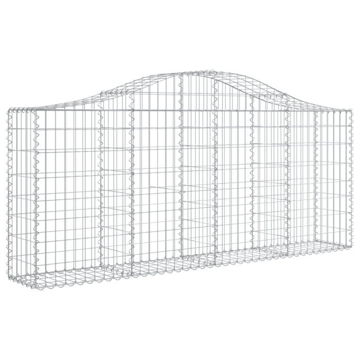 Cesti Gabbioni ad Arco 8 pz 200x30x80/100 cm Ferro Zincato - immagine 3