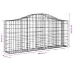 Cesti Gabbioni ad Arco 8 pz 200x30x80/100 cm Ferro Zincato - immagine 5