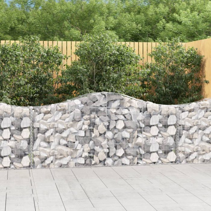 Cesti Gabbioni ad Arco 8 pz 200x30x80/100 cm Ferro Zincato - immagine 2