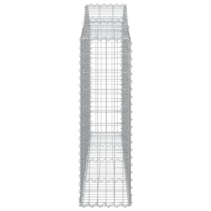 Cesti Gabbioni ad Arco 4 pz 200x30x100/120 cm Ferro Zincato - immagine 4
