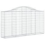 Cesti Gabbioni ad Arco 5 pz 200x30x100/120 cm Ferro Zincato - immagine 3