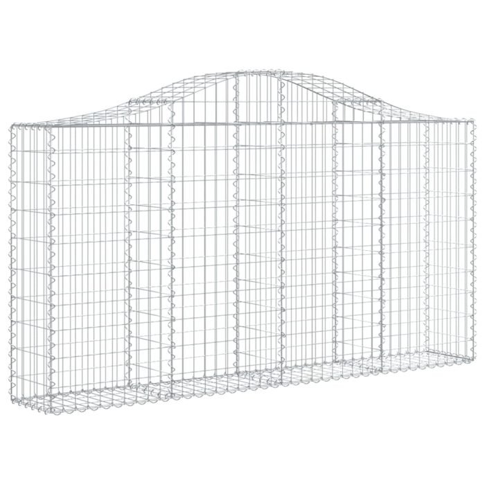 Cesti Gabbioni ad Arco 5 pz 200x30x100/120 cm Ferro Zincato - immagine 3