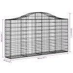 Cesti Gabbioni ad Arco 5 pz 200x30x100/120 cm Ferro Zincato - immagine 5