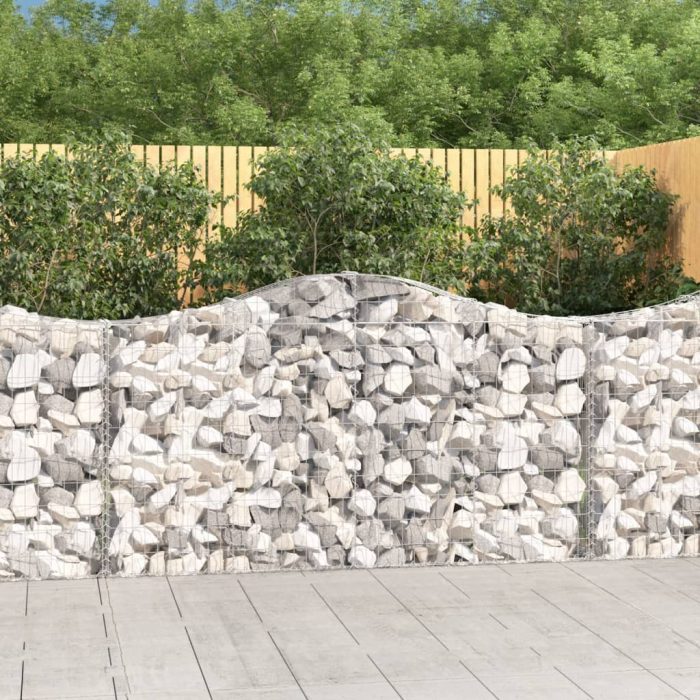 Cesti Gabbioni ad Arco 5 pz 200x30x100/120 cm Ferro Zincato - immagine 2