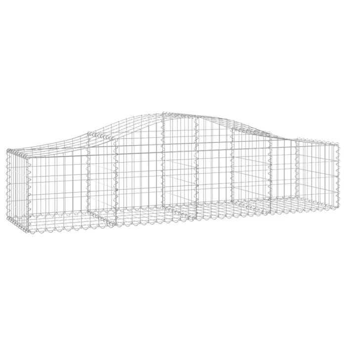 Cesti Gabbioni ad Arco 6 pz 200x50x40/60 cm Ferro Zincato - immagine 3