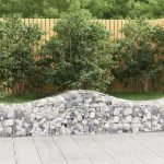 Cesti Gabbioni ad Arco 6 pz 200x50x40/60 cm Ferro Zincato - immagine 2