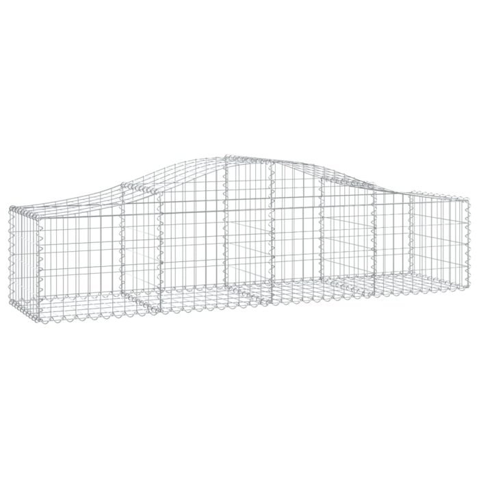 Cesti Gabbioni ad Arco 11 pz 200x50x40/60 cm Ferro Zincato - immagine 3