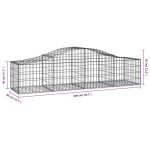 Cesti Gabbioni ad Arco 11 pz 200x50x40/60 cm Ferro Zincato - immagine 5