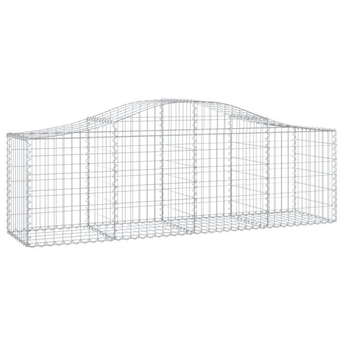 Cesti Gabbioni ad Arco 10 pz 200x50x60/80 cm Ferro Zincato - immagine 3