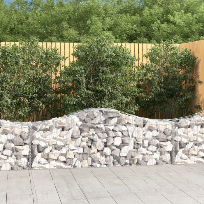 Cesti Gabbioni ad Arco 10 pz 200x50x60/80 cm Ferro Zincato - immagine 2