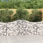 Cesti Gabbioni ad Arco 5 pz 200x50x80/100 cm Ferro Zincato - immagine 2