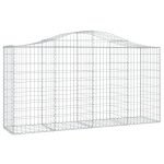 Cesti Gabbioni ad Arco 5 pz 200x50x100/120 cm Ferro Zincato - immagine 3