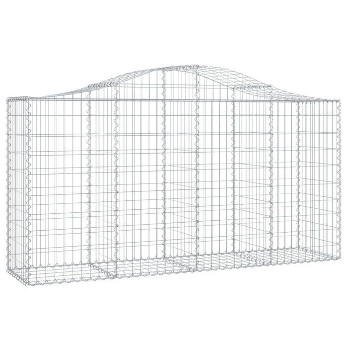 Cesti Gabbioni ad Arco 5 pz 200x50x100/120 cm Ferro Zincato - immagine 3