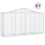Cesti Gabbioni ad Arco 7 pz 200x50x100/120 cm Ferro Zincato