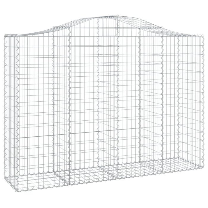 Cesti Gabbioni ad Arco 3 pz 200x50x140/160 cm Ferro Zincato - immagine 3