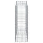 Cesti Gabbioni ad Arco 3 pz 200x50x140/160 cm Ferro Zincato - immagine 4