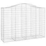 Cesti Gabbioni ad Arco 5 pz 200x50x140/160 cm Ferro Zincato - immagine 3