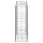 Cesti Gabbioni ad Arco 5 pz 200x50x140/160 cm Ferro Zincato - immagine 4