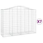 Cesti Gabbioni ad Arco 7 pz 200x50x140/160 cm Ferro Zincato