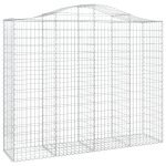 Cesti Gabbioni ad Arco 4 pz 200x50x160/180 cm Ferro Zincato - immagine 3