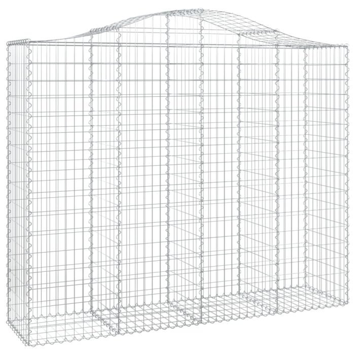 Cesti Gabbioni ad Arco 4 pz 200x50x160/180 cm Ferro Zincato - immagine 3