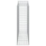 Cesti Gabbioni ad Arco 4 pz 200x50x160/180 cm Ferro Zincato - immagine 4