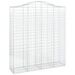 Cesti Gabbioni ad Arco 2 pz 200x50x220/240 cm Ferro Zincato - immagine 3
