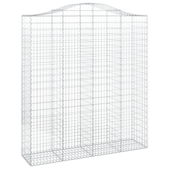 Cesti Gabbioni ad Arco 2 pz 200x50x220/240 cm Ferro Zincato - immagine 3