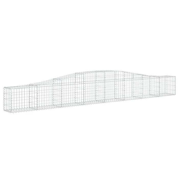 Cesti Gabbioni ad Arco 4 pz 400x30x40/60 cm Ferro Zincato - immagine 3