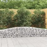 Cesti Gabbioni ad Arco 4 pz 400x30x40/60 cm Ferro Zincato - immagine 2