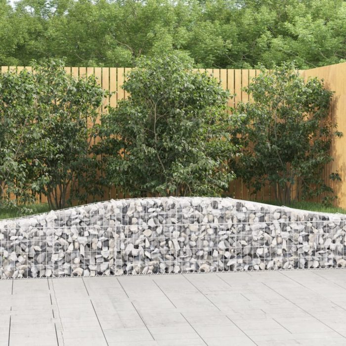 Cesti Gabbioni ad Arco 4 pz 400x30x40/60 cm Ferro Zincato - immagine 2