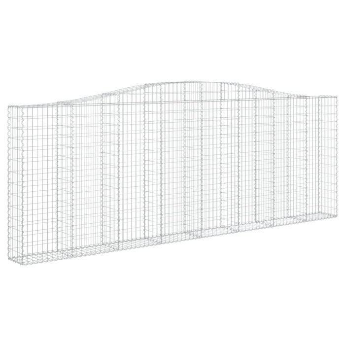 Cesti Gabbioni ad Arco 2 pz 400x30x140/160 cm Ferro Zincato - immagine 3