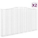 Cesti Gabbioni ad Arco 2 pz 400x30x220/240 cm Ferro Zincato