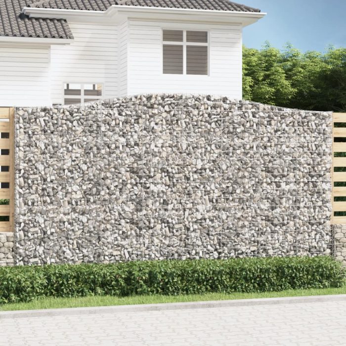 Cesti Gabbioni ad Arco 2 pz 400x30x220/240 cm Ferro Zincato - immagine 2