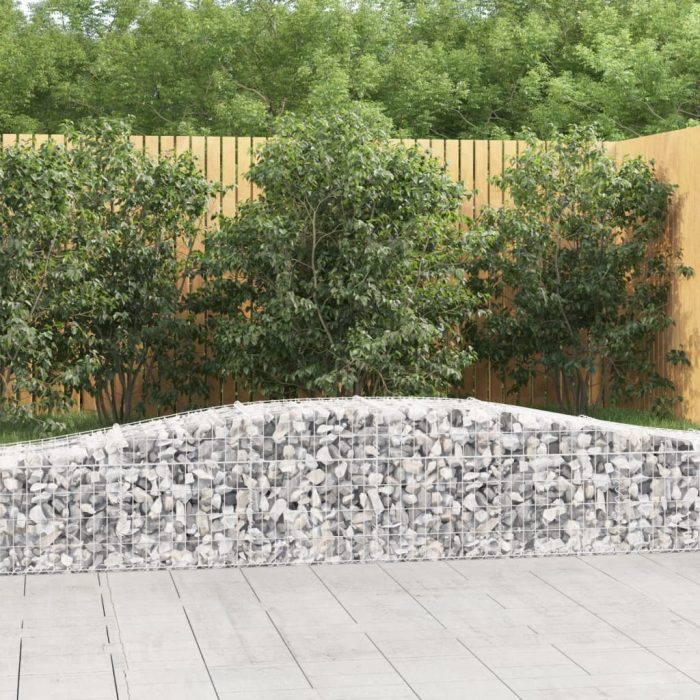 Cesti Gabbioni ad Arco 6 pz 400x50x40/60 cm Ferro Zincato - immagine 2