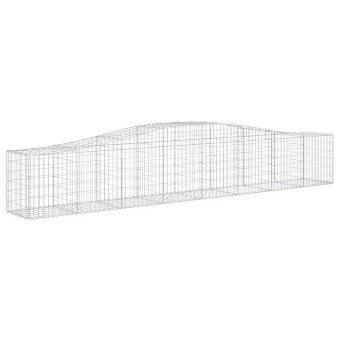 Cesti Gabbioni ad Arco 3 pz 400x50x60/80 cm Ferro Zincato - immagine 3