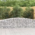 Cesti Gabbioni ad Arco 3 pz 400x50x60/80 cm Ferro Zincato - immagine 2