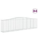 Cesti Gabbioni ad Arco 4 pz 400x50x100/120 cm Ferro Zincato