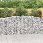 Cesti Gabbioni ad Arco 4 pz 400x50x100/120 cm Ferro Zincato - immagine 2