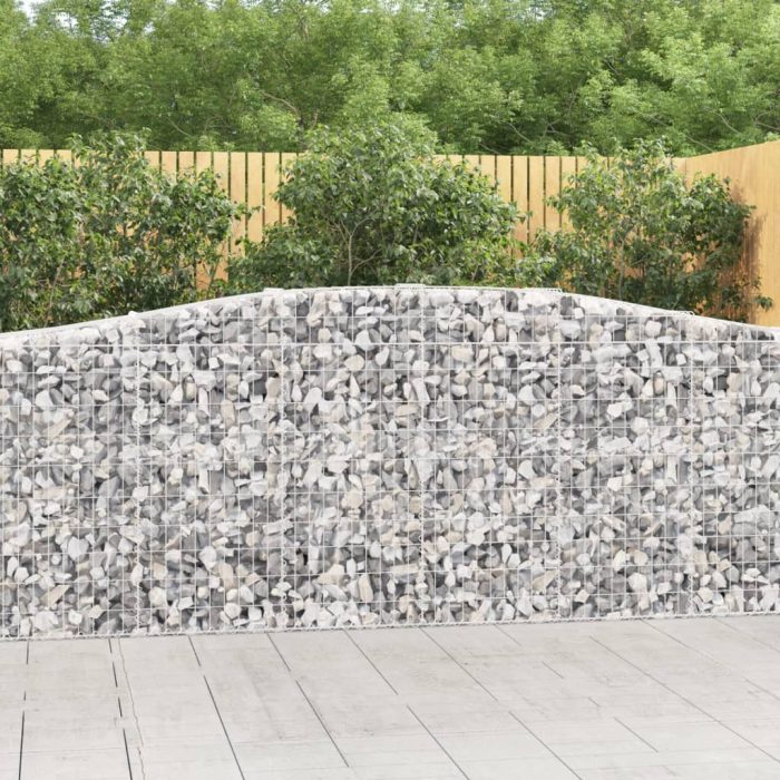 Cesti Gabbioni ad Arco 4 pz 400x50x100/120 cm Ferro Zincato - immagine 2