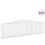 Cesti Gabbioni ad Arco 25 pz 400x50x100/120 cm Ferro Zincato