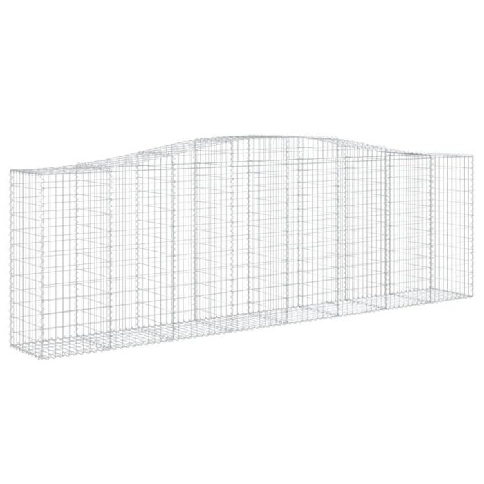 Cesti Gabbioni ad Arco 2 pz 400x50x120/140 cm Ferro Zincato - immagine 3