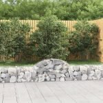 Cesti Gabbioni ad Arco 5 pz 200x30x40/60 cm Ferro Zincato - immagine 2