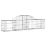 Cesti Gabbioni ad Arco 6 pz 200x30x40/60 cm Ferro Zincato - immagine 3