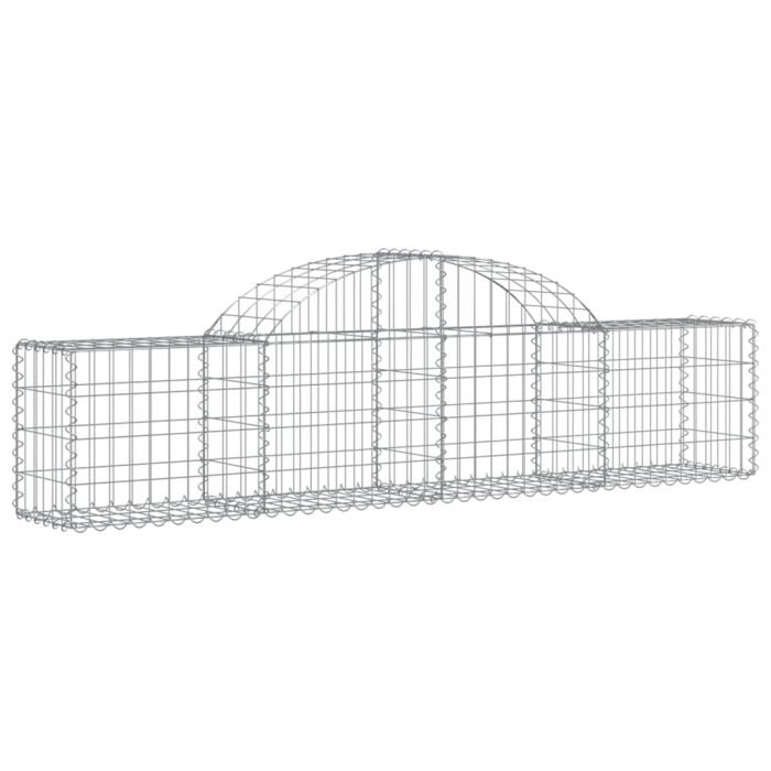 Cesti Gabbioni ad Arco 6 pz 200x30x40/60 cm Ferro Zincato - immagine 3