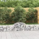 Cesti Gabbioni ad Arco 6 pz 200x30x40/60 cm Ferro Zincato - immagine 2
