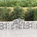 Cesti Gabbioni ad Arco 12 pz 200x30x60/80 cm Ferro Zincato - immagine 2